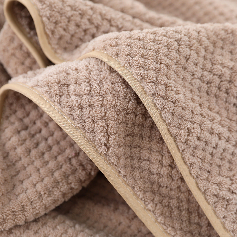 Pink Luxury White Bath Towel and Hand Towel Set - Ultra Soft and Absorbent