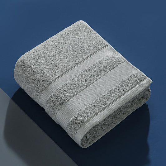 Grey Luxury 100% Cotton Bath Towel - 70x140cm Soft & Absorbent 380g Towel