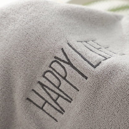 Light Gray Soft Cotton Bath Towel - 70x140cm, Quick Dry, Super Absorbent