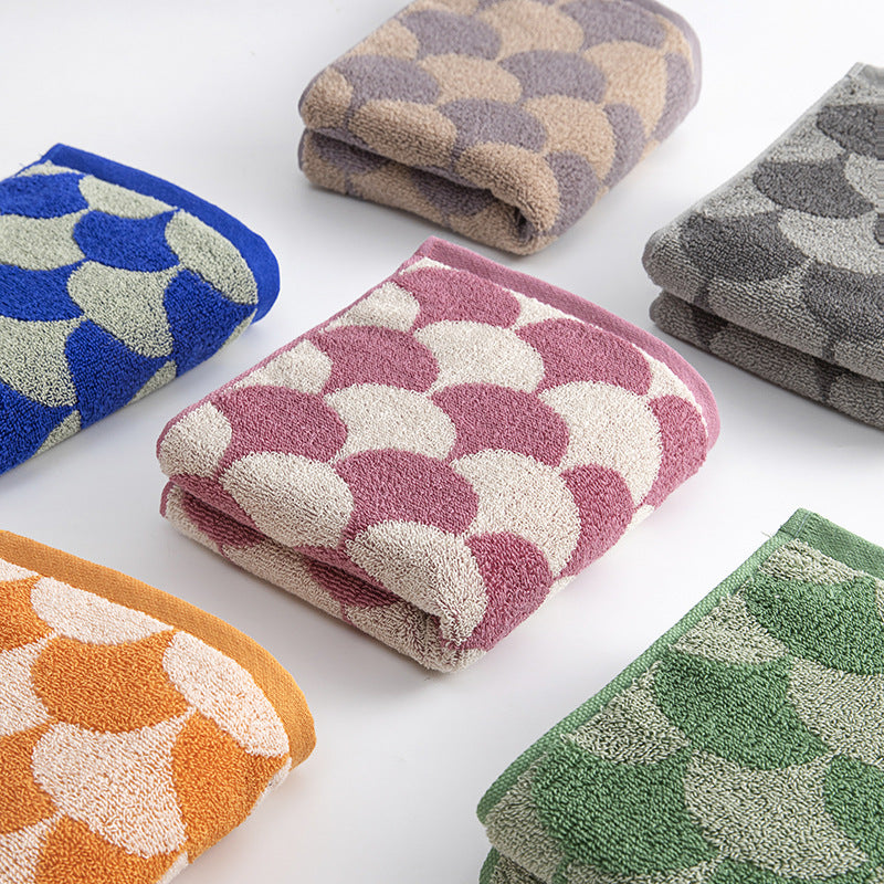 Brown Thickened and Enlarged Cotton Hand Towels - 3 Pack (34x74cm) - Soft and Absorbent Bath Towels for Adults