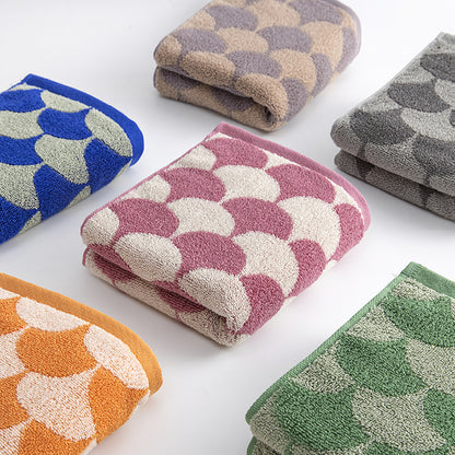 Brown Thickened and Enlarged Cotton Hand Towels - 3 Pack (34x74cm) - Soft and Absorbent Bath Towels for Adults