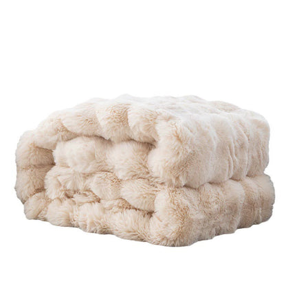 Pink 70*100cm Plush Toscana Throw Blanket - Soft Flannel Fleece for All Seasons, Perfect for Couch & Bed