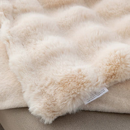Pink 100*160cm Plush Toscana Throw Blanket - Soft Flannel Fleece for All Seasons, Perfect for Couch & Bed