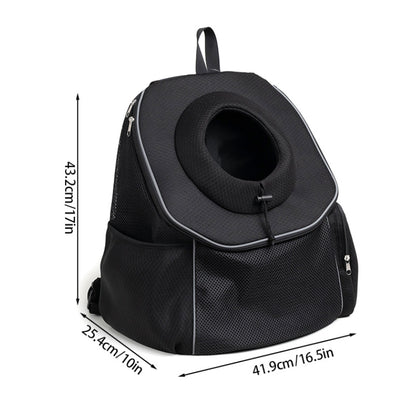 Purple Breathable Mesh Pet Carrier Backpack - Head-Out Design for Small Dogs & Cats, Ventilated Travel Hiking Carrier Bag with Front Entry & Pockets