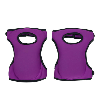 Professional Neoprene Garden Knee Pads - Adjustable Elastic Cushioned Protection for Gardening, Flooring, Housework and Outdoor Landscaping - Purple 2 Pairs