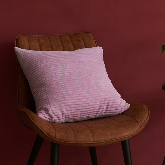 Light Purple Set of 4 Corduroy Pillow Covers - Solid Color Minimalist Throw Cushion Covers - 45x45cm (Pillow Inserts are NOT Included)