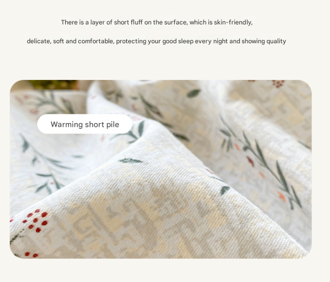 Pinstripe Thick Brushed Cotton 4-Piece Bed Sheet Set (1.5m Bed) - Fits 200x230cm Duvet
