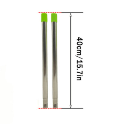 Fruit picking tool with telescopic pole - stainless steel fruit picking pole, high altitude tree fruit picking tool 2.4m