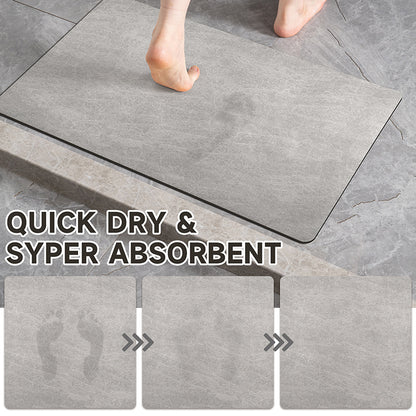 Black and white geometric pattern Quick-Dry Absorbent Non-Slip Bath Rug for Bathroom, Kitchen & Entryway 60x90cm