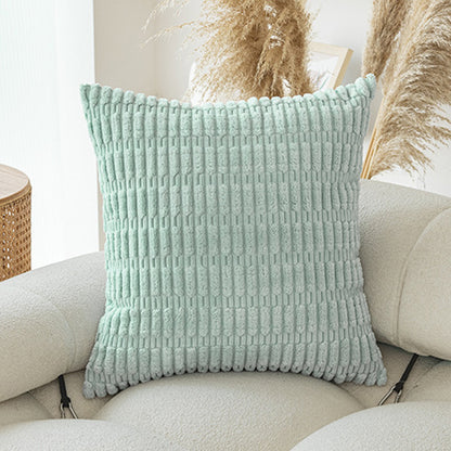 Light Light blue Set of 2 Corduroy Style Throw Pillow Covers - Machine Washable 45*45CM