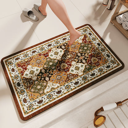 Non-Slip Diatomaceous Earth Bath Mat - Quick-Dry, Durable Toilet Rug 40x60cm