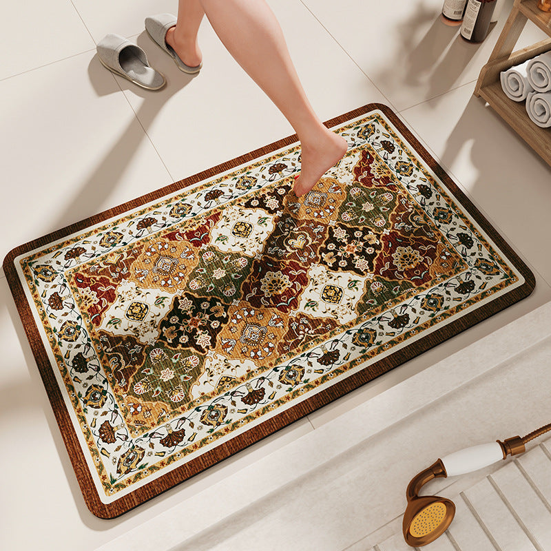 Non-Slip Diatomaceous Earth Bath Mat - Quick-Dry, Durable Toilet Rug 60x90cm
