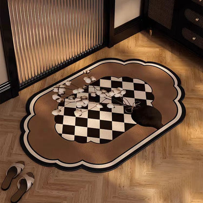 Plum in a bottle Diatomaceous Earth Bathroom Mat - Vintage Design, Fast-Dry Anti-Slip 60*90cm