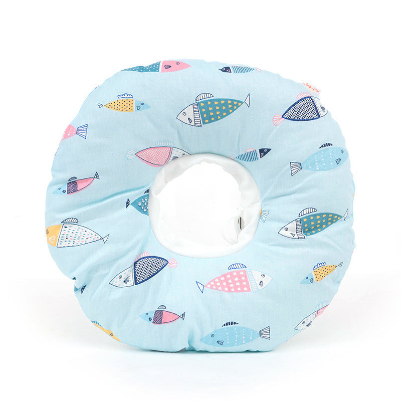 2 pcs Light blue fish Soft Pet Recovery Collar - Comfortable Anti-Lick Cone for Cats & Dogs Size S