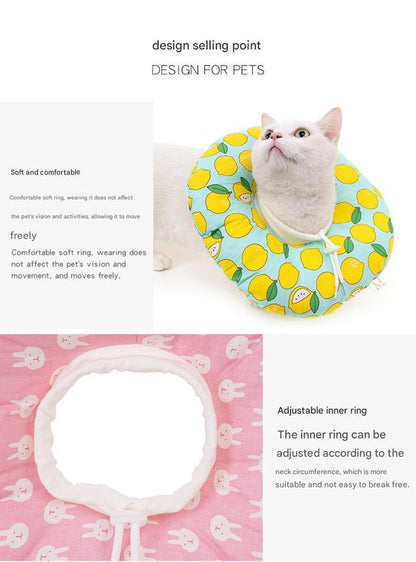2 pcs Lion Soft Pet Recovery Collar - Comfortable Anti-Lick Cone for Cats & Dogs Size S