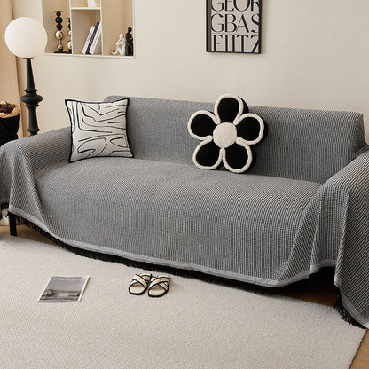 180*340CM Black Premium Polyester Sofa Throw Blanket, Multi-Seasonal Use, Sofa Protector
