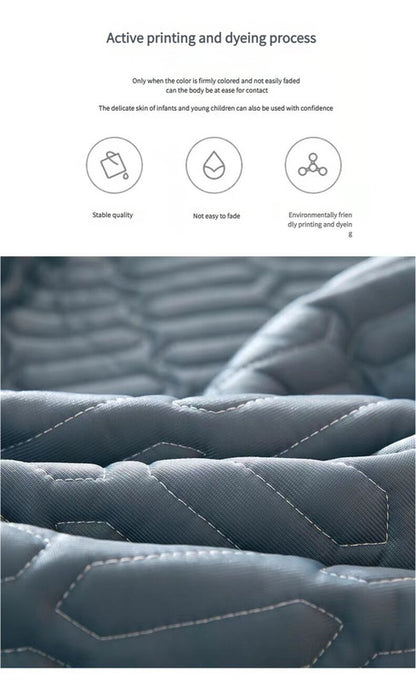 Light Blue Cooling latex texture Pillowcase Set - Latex Feeling, Solid Color, 48x74cm (Pair)
