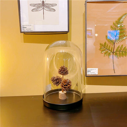 Brown Charming Wooden Disc Desktop Decoration - Rustic 8-10cm Wood Craft for Home Elegance
