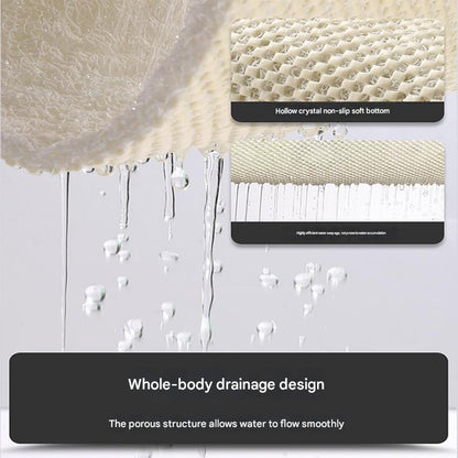 Colorful Scale Pattern  PVC Non-Slip Bath Mat 50x80cm - Shower Drain Hole Design, Soft & Quick-Dry Bathroom Rug