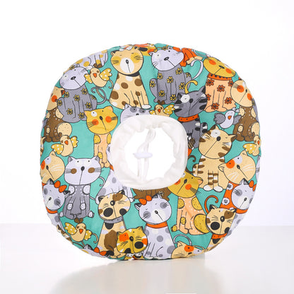 2 pcs Cat Pet Recovery Collar - Comfortable Anti-Lick Cone for Cats & Dogs Size S