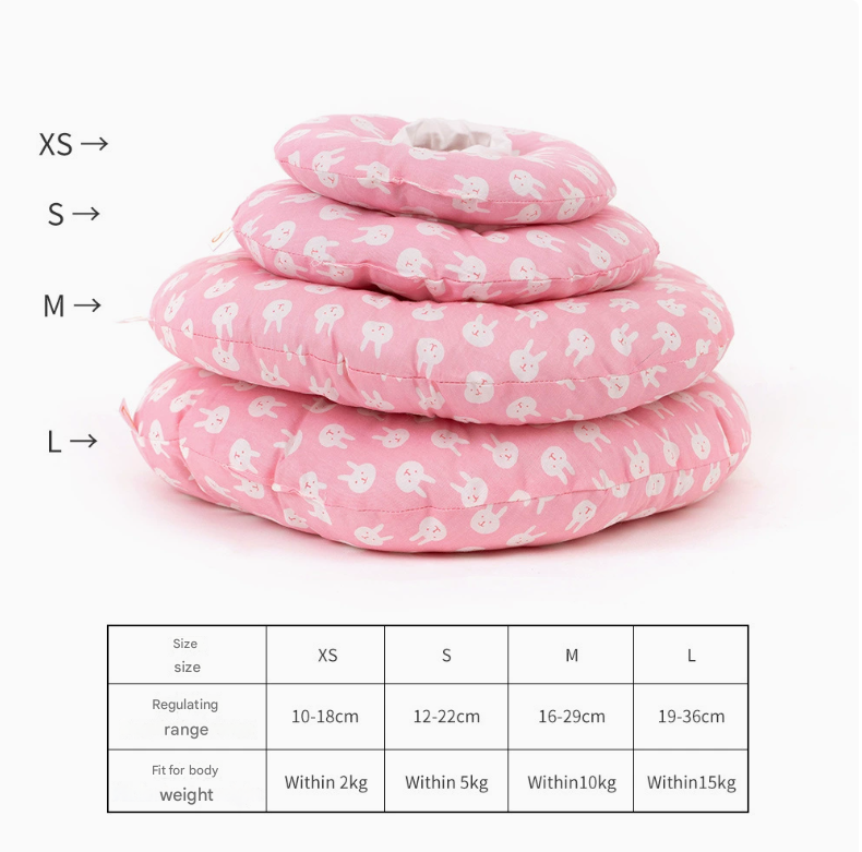 2 pcs Shiba Inu pattern Pet Recovery Collar - Comfortable Anti-Lick Cone for Cats & Dogs Size L