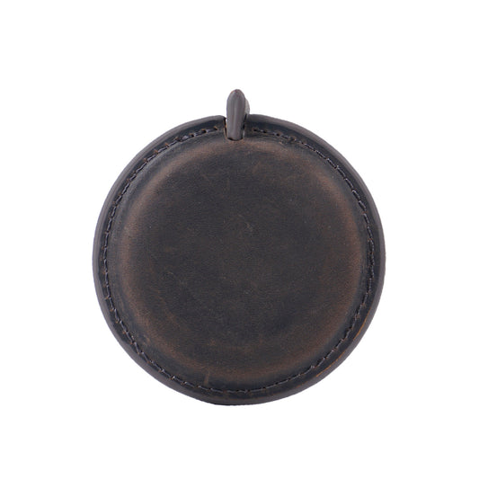 Coffee Mini Leather Tape Measure - 1.5m/60in - Round Plain