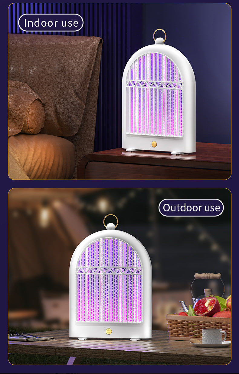 Black (Chargeing version) USB Mosquito Killer Lamp - Electric Bug Zapper, Wall-Mounted/Standing, Silent
