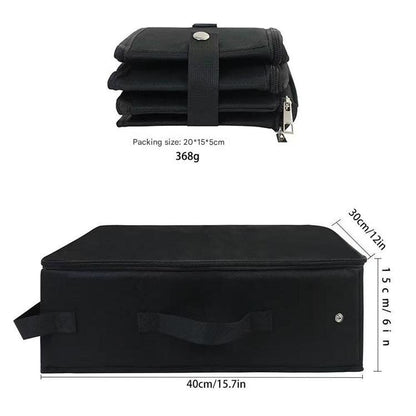 Gray Portable Foldable Cat Litter Box - Waterproof Travel Litter Pan for Cats