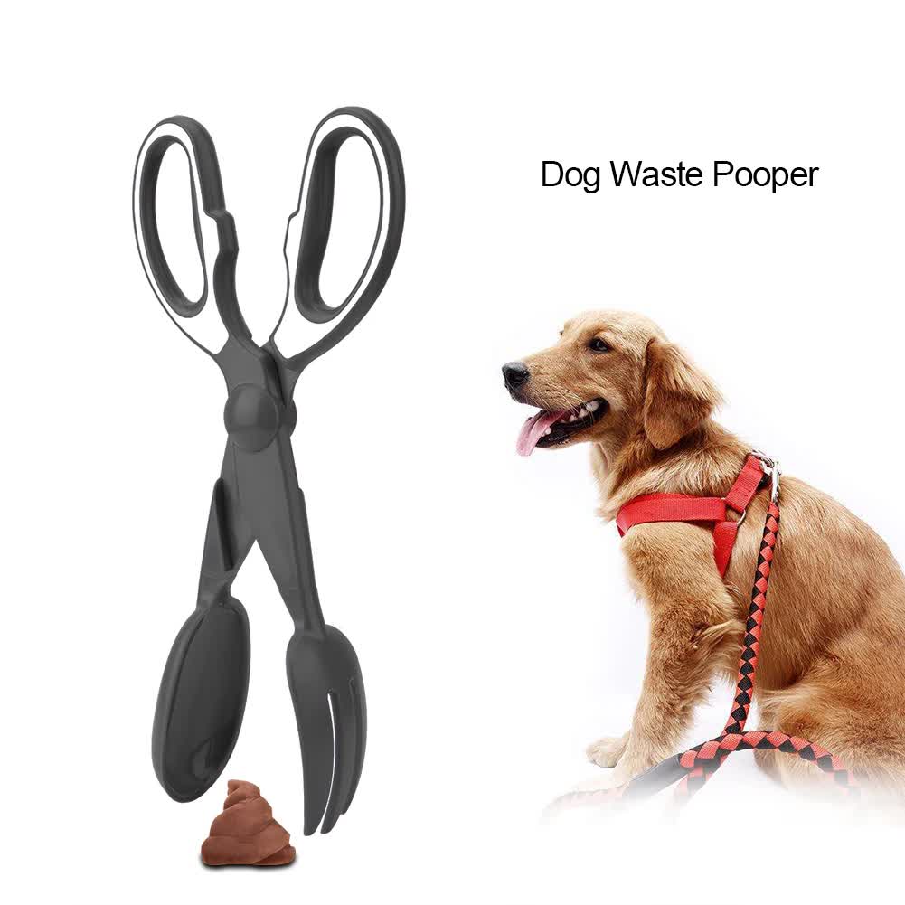 2 Pcs Yellow Pet Poop Scooper with Long Handle - Durable Plastic Waste Picker for Dogs and Cats