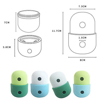 2 Pcs White And Blue Interactive Pet Treat Dispensing Ball - Food-Grade Silicone Rolling Toy for Dogs with 1.5 cm Leakage Hole
