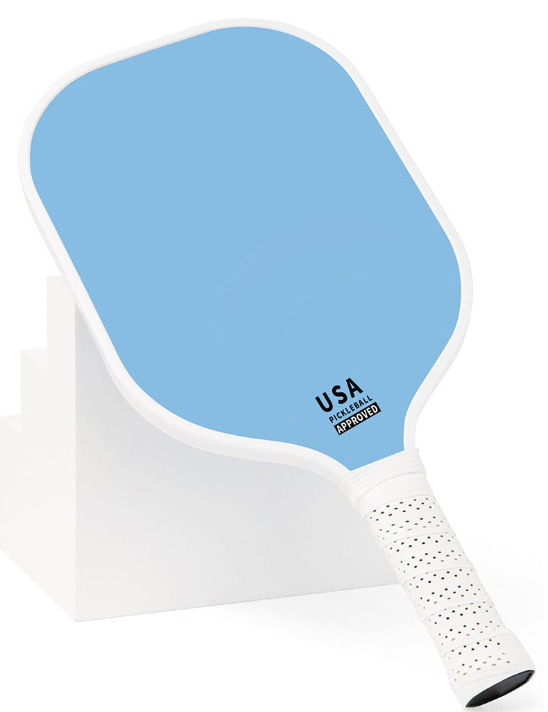 Navy Blue Fiberglass Pickleball Paddle - Lightweight 215g with Anti-Slip TPU Grip for Outdoor Sports
