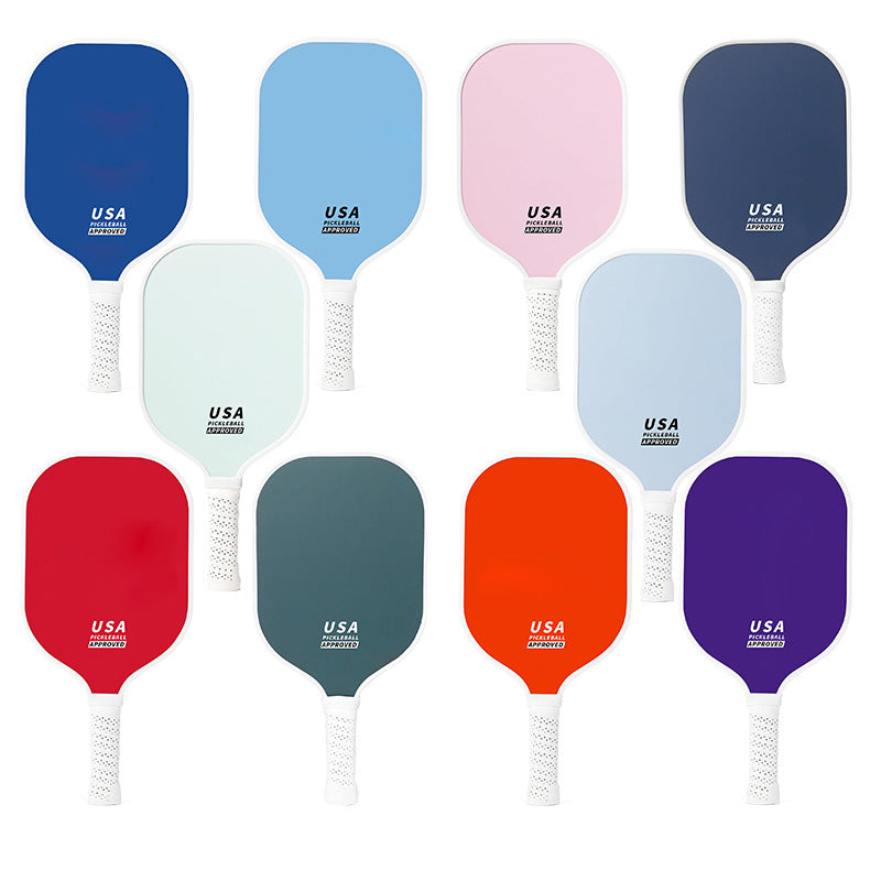 Red Fiberglass Pickleball Paddle Set - 2 Minimalist Paddles, 4 Balls, and Carry Bag for Outdoor Play