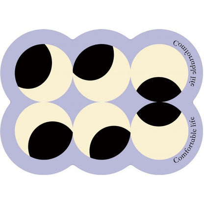 Style 3 Purple,White And Black Absorbent Diatomaceous Earth Pet Feeding Mat - Non-Slip & Quick Dry Placemat (50x80cm)