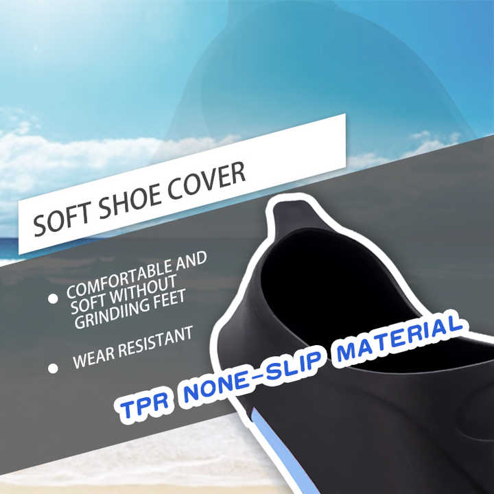 XL Blue Adult Professional TPR Swim Fins - Rubber Snorkeling Flippers for Diving and Free Swimming