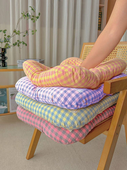 S Yellow-blue All-Season Pet Bed - Soft Washable Dog & Cat Mat with Comfortable Cushion - Warm Winter Padding for Small to Large Pets