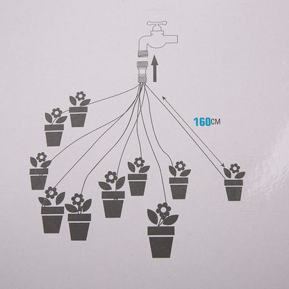 2 Pcs 10-Piece Slow Drip Watering Kit - 160cm Tube Length for Potted Plants, Succulents & Indoor Gardening
