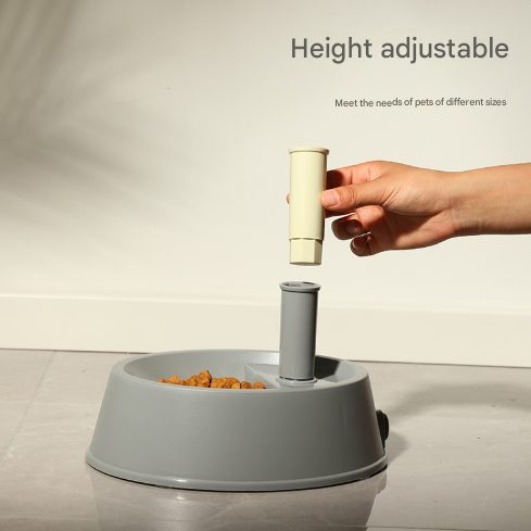 Grey Adjustable Height Pet Water Dispenser - Free Standing or Hanging - No More Bending!