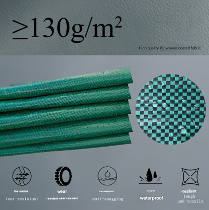 500L (Calibre80*100cm) Zip Version Heavy Duty Collapsible Garden Waste Bags (Set of 2) - Large Reusable Yard Leaf Bin