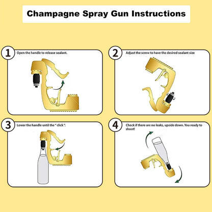 Gold Party Atmosphere Setting Tools Party Atmosphere Props - Novelty Beer Bottle Ejector & Stopper