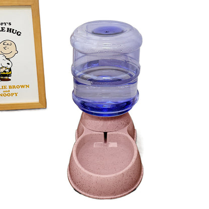 Grey Automatic Pet Feeder and Drinker Combo for Cats and Small Dogs - 2 in 1 Detachable Design