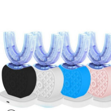 U-Shaped Automatic Ultrasonic Electric Toothbrush - 360 Deep Cleaning & Whitening, Rechargeable(black)