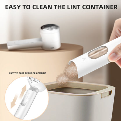 Rechargeable Electric Lint Remover with LED Display - 3 Speed Levels, USB-C Charging, 2600mAh Battery(black)