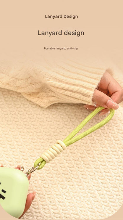 Green Cute Block Hand Warmer - Fast Heating Portable Electric Warmer with Lanyard