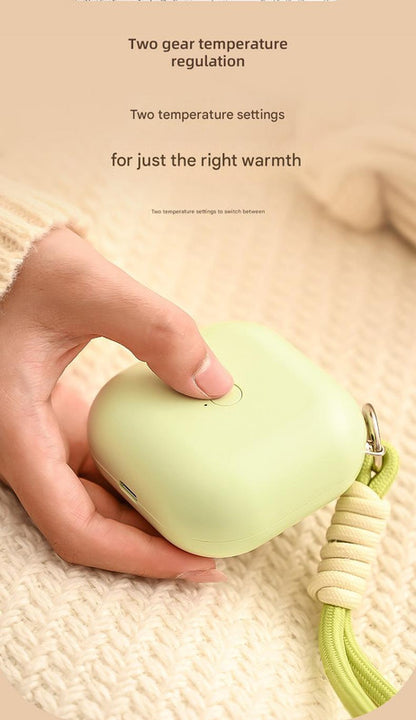 Pink Cute Block Hand Warmer - Fast Heating Portable Electric Warmer with Lanyard