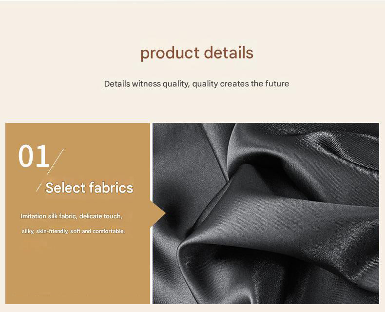 Red Satin Pillowcase Pair - Smooth for Hair & Skin, Elastic Fitted (46x70+16cm)