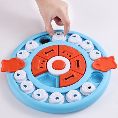 Green Interactive Pet Puzzle Feeder Toy - Slow Eating & Mental Stimulation Game for Dogs & Cats
