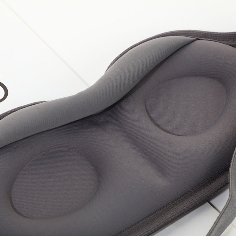 2 Pcs Black 3D Contoured Eye Mask - Total Blackout, Pressure-Free Memory Foam, Skin-Friendly & Breathable for Deep Rest