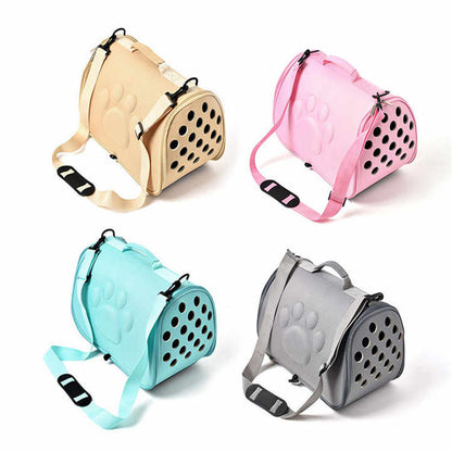 Black Stylish EVA Pet Carrier Bag - Lightweight Portable & Breathable Travel Crate for Small Dogs & Cats