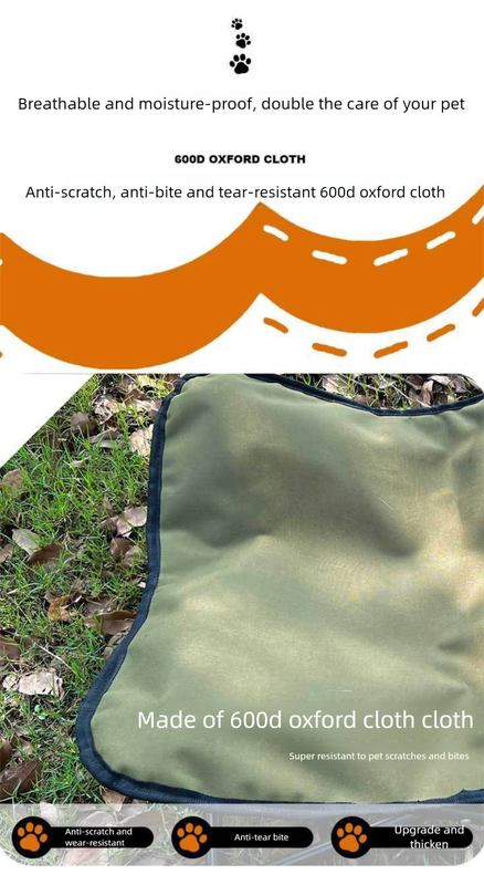 Black Elevated Comfort Pet Bed - Portable & Foldable Dog Cat Cot - Durable 600D Oxford Fabric, Washable Cover, All Seasons