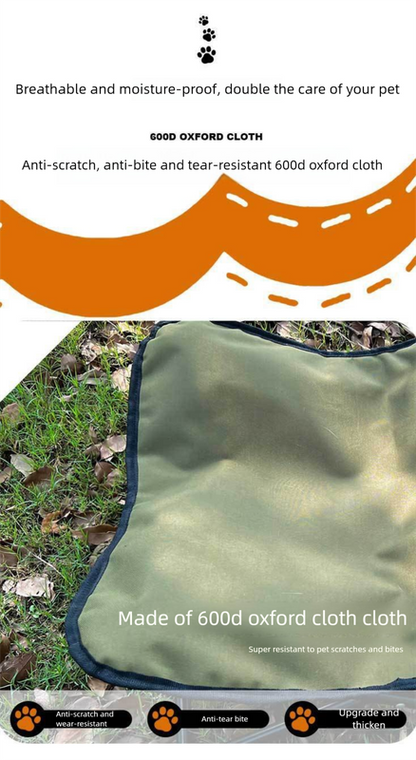 Brown Elevated Comfort Pet Bed - Portable & Foldable Dog Cat Cot - Durable 600D Oxford Fabric, Washable Cover, All Seasons
